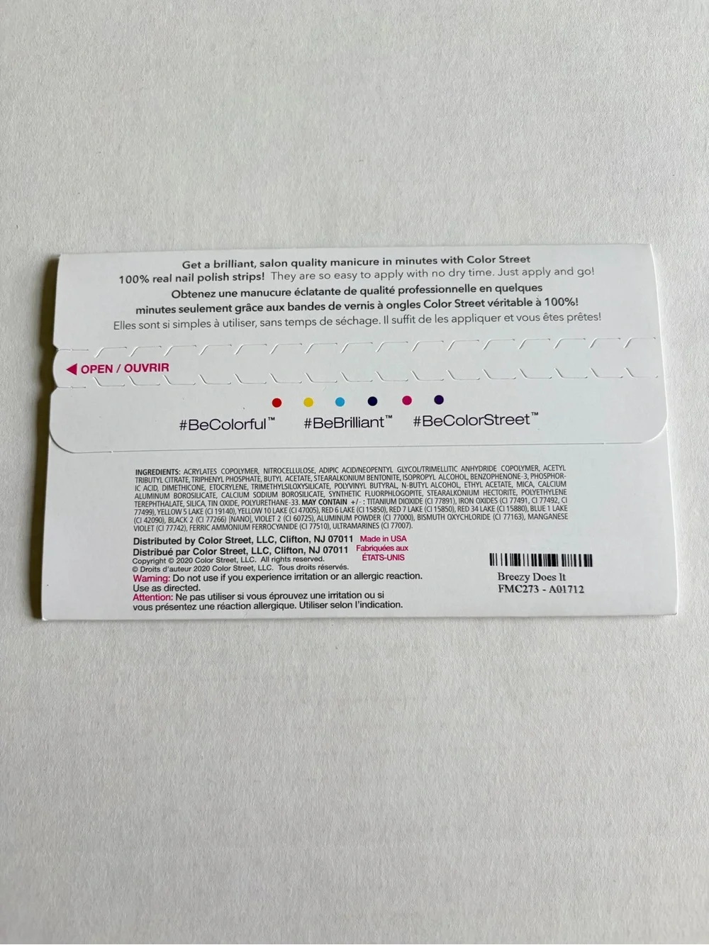 Color Street new package